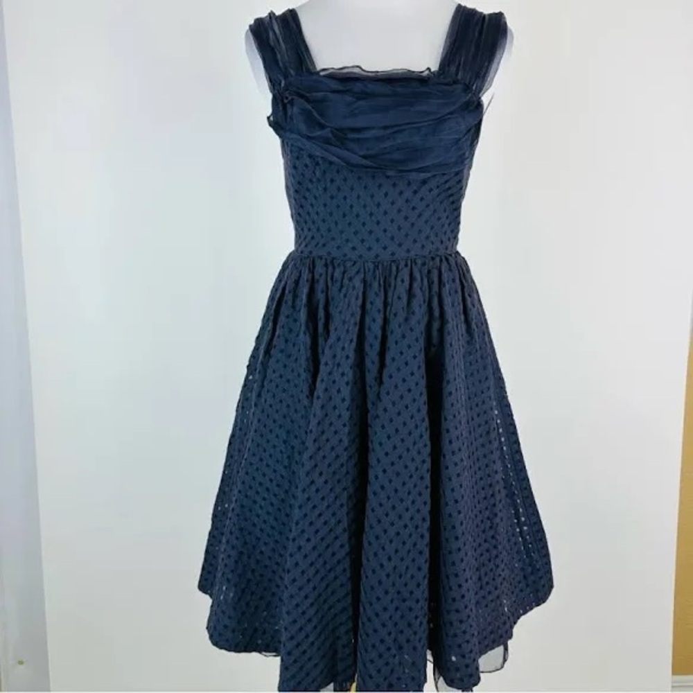 Anthropologie Girls From Savoy Retro Navy Dress - Size 4